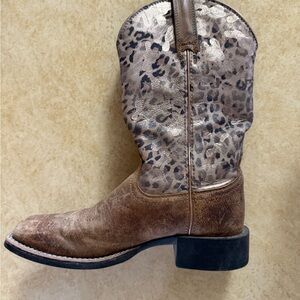 Ariat Girls Leopard Print Cowboy Boots